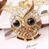 Crystal Cubic Zircon Diamond Owl Necklace